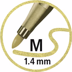 STABILO Pen 68 metallic marcatore Medio Oro 1 pz - Vista aggiuntiva 8