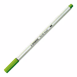 STABILO Pen 68 brush, 1 colori, Verde chiaro, Punta del pennello, Fibra, Verde, Bianco, Esagonale