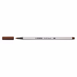 STABILO Pen 68 brush, Medio, 1 colori, Marrone, Punta del pennello, Fibra, Marrone, Bianco