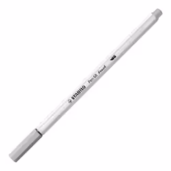 STABILO Pen 68 brush, Medio, 1 colori, Grigio, Punta del pennello, Fibra, Grigio, Bianco