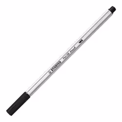 STABILO Pen 68 brush, Medio, 1 colori, Nero, Punta del pennello, Fibra, Nero, Bianco