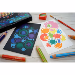STABILO Matita colorata Multi-Funzione - woody 3 in 1 - ARTYLine - Astuccio da 6 - con Temperino - Colori assortiti
