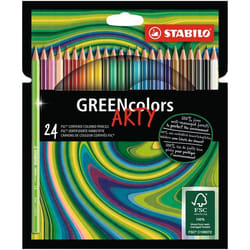 STABILO Matita colorata Ecosostenibile - GREENcolors - ARTYLine - Astuccio da 24 - Colori assortiti