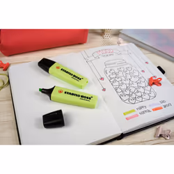 STABILO Evidenziatore - BOSS ORIGINAL Pastel - Astuccio da 4 - Rosso Corallo, Fior di Ciliegio, Azzurro Nuvola, Lime - Vista aggiuntiva 4