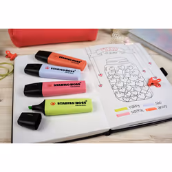 STABILO Boss Original Pastel evidenziatore 8 pz Punta smussata Multicolore - Vista aggiuntiva 5