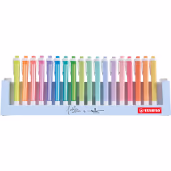 STABILO Evidenziatore - swing cool Desk-Set - 18 Colori Assortiti 8 Neon + 10 Pastel - Vista aggiuntiva 4