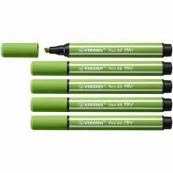 STABILO Pen 68 MAX, 1 colori, Verde chiaro, 5 mm, 1 mm, Verde chiaro, Rotondo