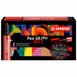 STABILO Pen 68 MAX marcatore Verde chiaro 5 pz