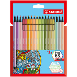 STABILO Pen 68 marcatore Multicolore 18 pz
