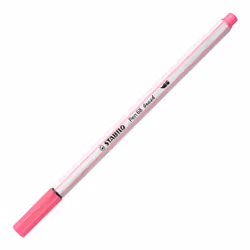 STABILO Pen 68 brush, 1 colori, Rosa, Punta del pennello, Fibra, Rosa, Bianco, Esagonale
