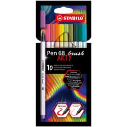 STABILO Pen 68 brush ARTY marcatore Colori assortiti 10 pz