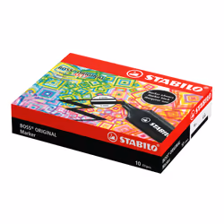STABILO BOSS ORIGINAL evidenziatore 10 pz Punta smussata Nero - Vista aggiuntiva 4