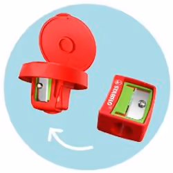 STABILO woody 3 in 1 Temperamatite manuale Rosso - Vista aggiuntiva 6