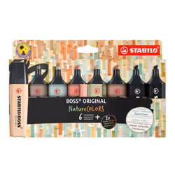 STABILO BOSS NatureColors evidenziatore 6 pz Punta smussata Nero, Bronzo, Verde, Grigio, Verde chiaro - Vista aggiuntiva 4