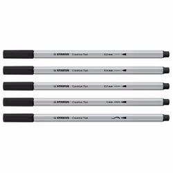 STABILO Creative Tips marcatore Nero 5 pz