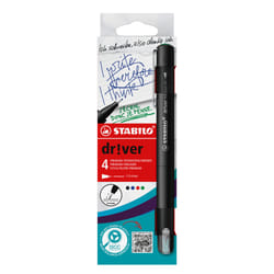 STABILO dr!ver penna tecnica Fine Nero, Blu, Verde, Rosso 4 pz