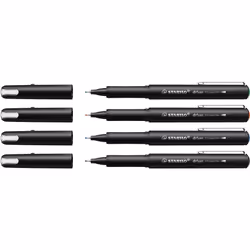 STABILO dr!ver penna tecnica Fine Nero, Blu, Verde, Rosso 4 pz