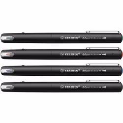 STABILO dr!ver penna tecnica Medio Nero, Blu, Verde, Rosso 4 pz
