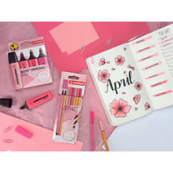 STABILO BOSS ORIGINAL evidenziatore 4 pz Punta smussata Rosa - Vista aggiuntiva 6