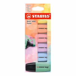 STABILO BOSS MINI, 6 pz, Multicolore, 3 anno/i, Punta smussata, 2 mm, 5 mm