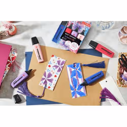 STABILO EO70/4-1-103-5 evidenziatore 4 pz Punta smussata Ultramarine, Fard, Borgogna, Viola - Vista aggiuntiva 5