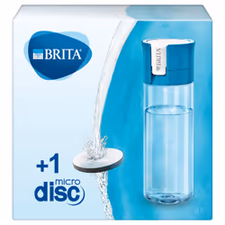 Brita Borraccia filtrante per acqua, Blu (0.6l) - incl. 1 filtro MicroDisc per la riduzione di cloro, erbicidi, pesticidi e i ...