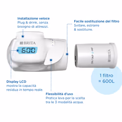 Brita Sistema filtrante dell'acqua ON TAP Pro V-MF con 1x filtro (600L) - per acqua priva di batteri al 99,99% & gusto migliore - Vista aggiuntiva 4