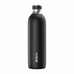 Brita 1046734, Bottiglia di carbonatazione, Nero, Acciaio inox, Acciaio inox, 0,9 ml, BRITA sodaTRIO, sodaTRIO pro, 1 pz