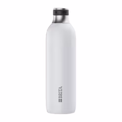 Brita 1046735, Bottiglia di carbonatazione, Acciaio inox, Bianco, Acciaio inox, 0,9 ml, BRITA sodaTRIO, sodaTRIO pro, 1 pz