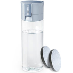 Brita - Bottiglia con filtro per acqua Bottiglia per acqua modello vital Light Blue (600 ml) con 2 filtri MicroDisc, per l'idratazione in movimento,