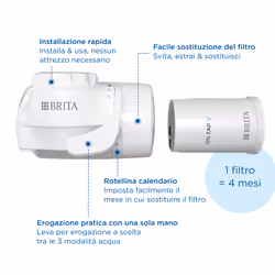 Brita Sistema filtrante per acqua ON TAP V incluso 1x filtro V - per acqua sostenibile dal gusto migliore direttamente dal rubinetto - Vista aggiuntiva 4