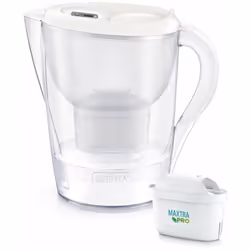Caraffa filtrante Brita Marella XL Memo + filtro Brita Maxtra Pro Pure Performance colore: trasparente, coperchio bianco ince ...