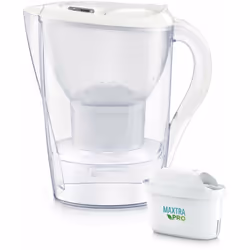 Caraffa filtrante Brita Marella Cool Memo + 3 filtri Brita Maxtra Pro Pure Performance colore: trasparente, coperchio bianco ...