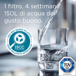 Brita Caraffa filtrante acqua Style Essential Stone Blue (2.4L) incl. 3x filtro MAXTRA PRO PURE PERFORMANCE che riduce cloro, calcare, PFAS e metalli - Adatta alla porta del frigorifero, con indicatore LED - Vista aggiuntiva 7