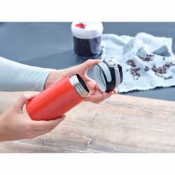 Leifheit 03245 tazza da viaggio 350 ml Nero, Rosso Acciaio inox - Vista aggiuntiva 4