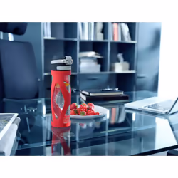 Leifheit 03256 borraccia Uso quotidiano, Fitness, Sport 600 ml Vetro, Polipropilene (PP), Silicone Nero, Rosso, Trasparente - Vista aggiuntiva 8