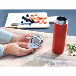 Leifheit 03273 tazza da viaggio 600 ml Nero, Rosso Acciaio inox - Vista aggiuntiva 4