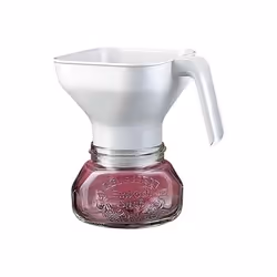 Per riempire facilmente i vasetti di marmellata. Quadrato in plastica con manico Diametro all'ingresso: 13 cm Colori: bianco
