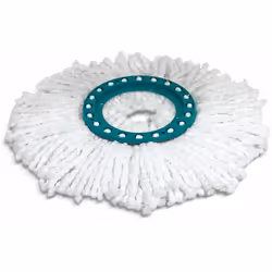 Leifheit Testina sost. Clean Twist Disc Mop, Testa del mocio, Turchese, Bianco, Microfibra, Polipropilene (PP), 1 pz, 225 mm, ...