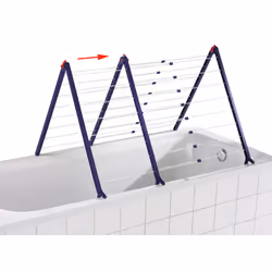 Leifheit Bathtub Dryer Pegasus V Duo Blu, Bianco - Vista aggiuntiva 7
