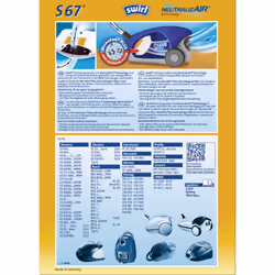 Swirl S 67 NeutralizAir Sacchetto per la polvere A cilindro