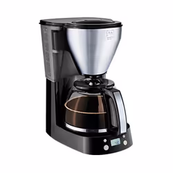 Melitta EasyTop Timer, Macchina da caffè con filtro, 1,25 L, Caffè macinato, 1050 W, Nero, Acciaio inox
