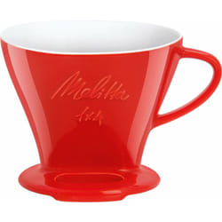 Melitta - 219032 - Filtro per caffè in porcellana, 1 x 4, colore: Rosso