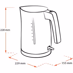 Melitta Look Aqua bollitore elettrico 1,7 L 2400 W Nero, Acciaio inox - Vista aggiuntiva 6