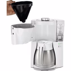 Melitta 1025-15 Macchina da caffè americano 1,25 L Argento, Bianco - Vista aggiuntiva 7