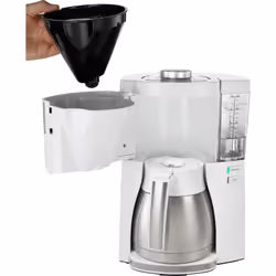 Melitta 1025-15 Macchina da caffè americano 1,25 L Argento, Bianco - Vista aggiuntiva 8