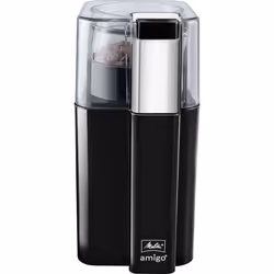 Melitta Amigo, Macinino a lame, 60 g, Nero, Acciaio inox, 170 W, 954 g, 93 mm