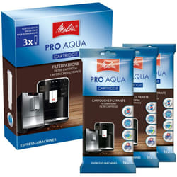 Melitta - Cartucce filtro Pro Aqua (3 cartucce) – Filtro anticalcare per macchine da caffè completamente automatiche, prevenire i depositi di calcare