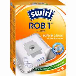 Swirl ROB 1, Sacchetto per la polvere, Robot aspirapolvere, Blu, Verde, Arancione, Bianco