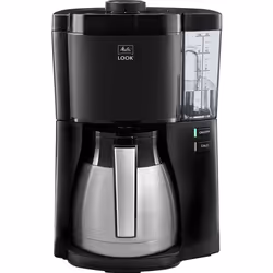 Melitta Look, Macchina da caffè con filtro, 1,25 L, Caffè macinato, 1080 W, Nero, Acciaio inox